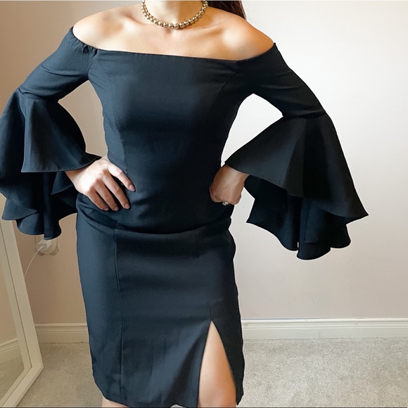 VENUS OFF SHOULDER BODYCON DRESS SIZE 2 - Picture 4 of 8